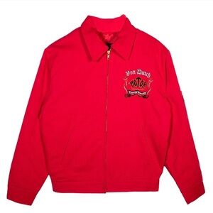 Von Dutch Red Zip-Up Jacket
